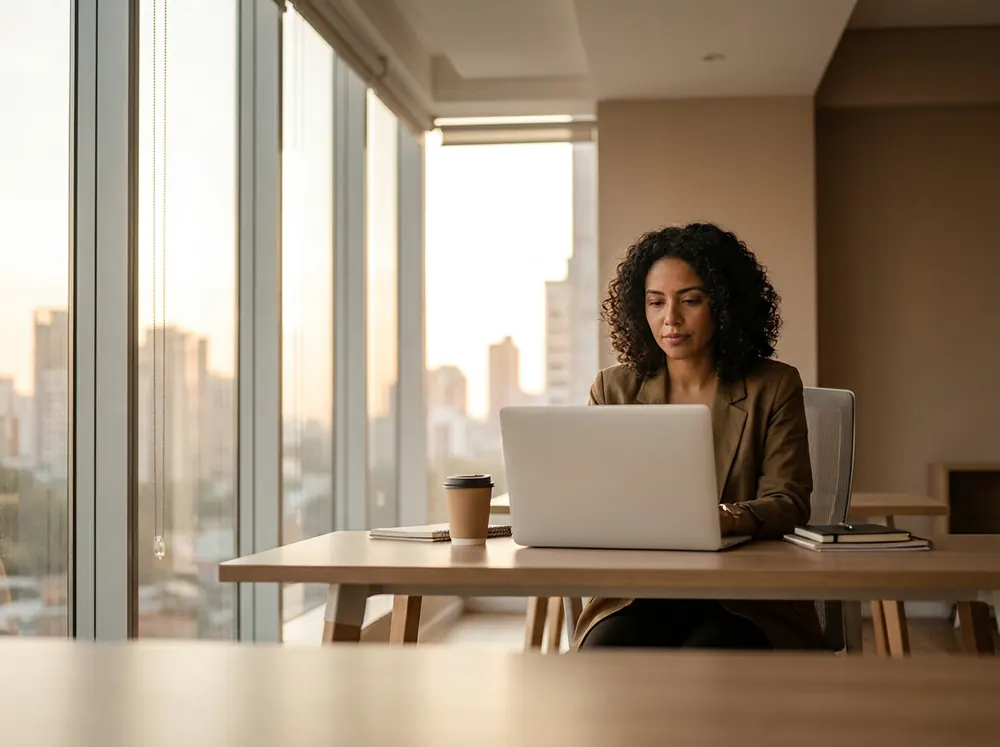 Persona trabajando con herramientas digitales